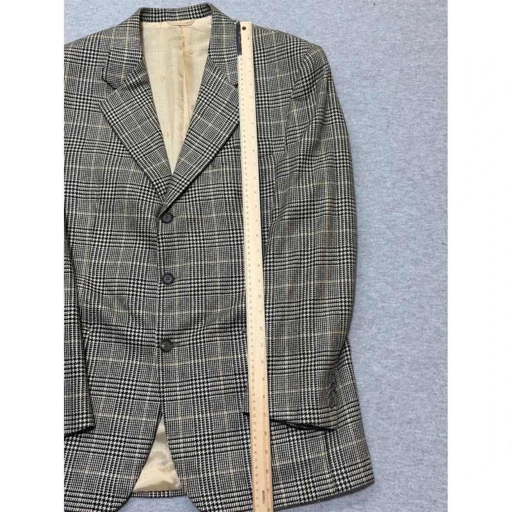 Isaia Napoli 100% Marco G Cashmere Blazer Sport Coat 42 Brown Glen Plaid Italy